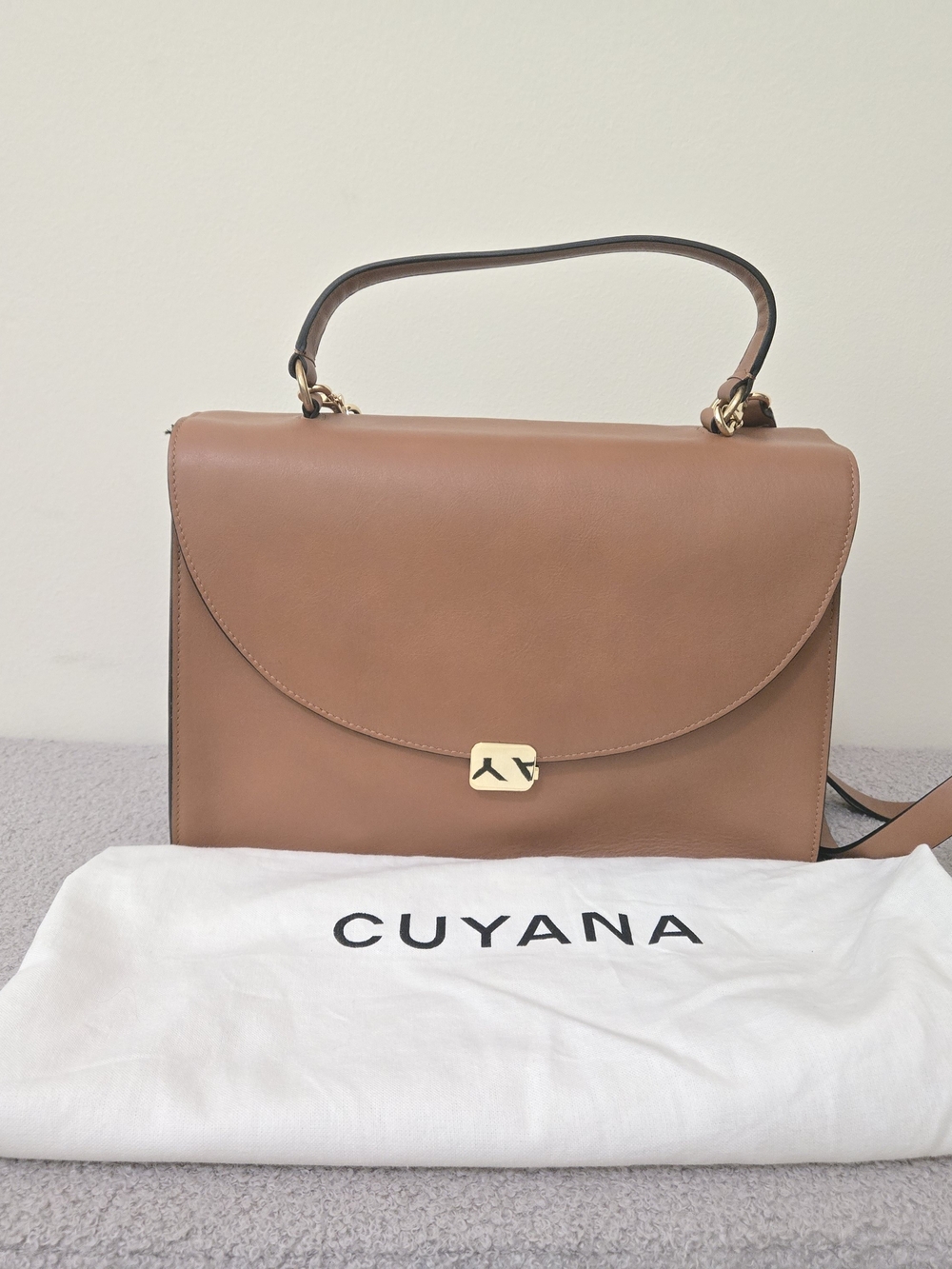 Cuyana Top Handle Leather Bag